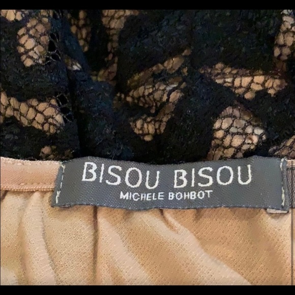 Black and Tan lace Bisou Bisou Dress❤️ Sz M - Picture 3 of 3